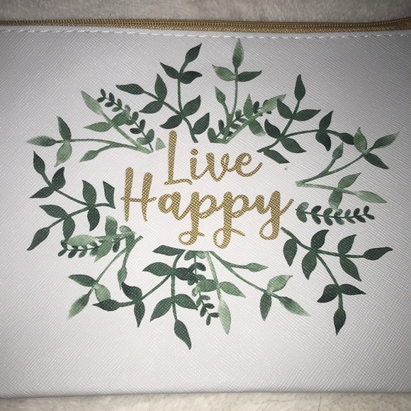 boho makeup leaves/floral cosmetic bag NWOT🌾 - Picture 4 of 4